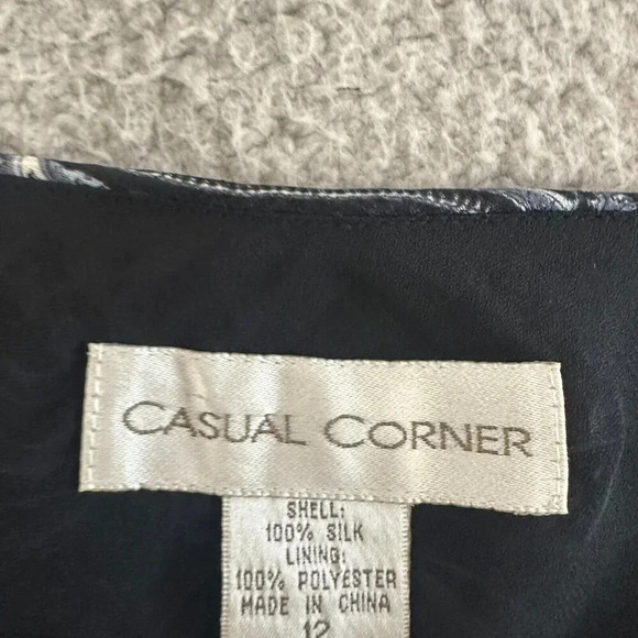 Vintage Silk Maxi Skirt Womens Size 12 Paisley Slip Black Contrast Flowing Midi - Picture 13 of 16